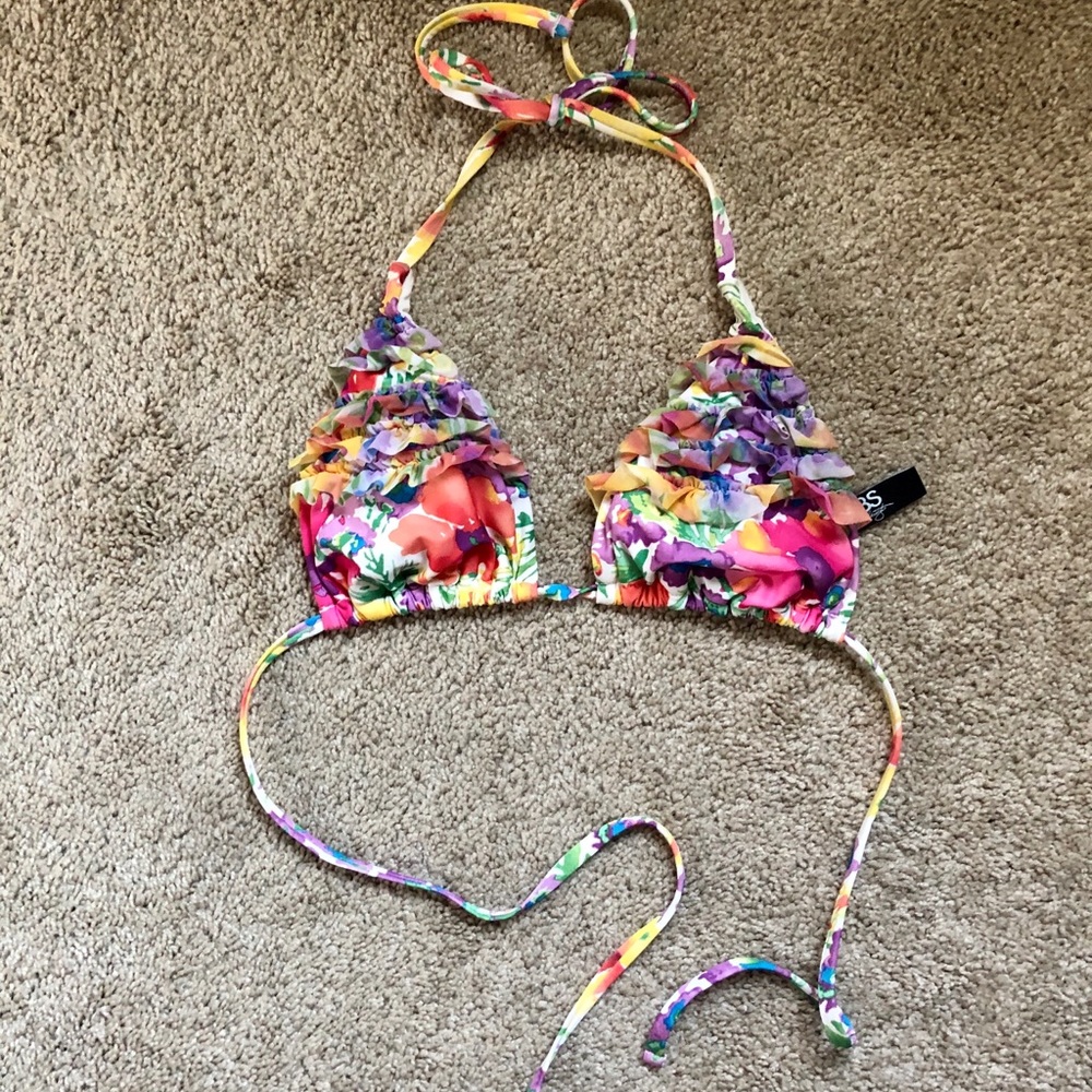 Floral swimsuit top